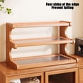 thumbnail image 4 of Easter 3-Tier T-Shaped Desktop Storage Shelf Multi-use Organizer Rack for Kitchen Supplies Office Stationery Cup Home Dormitory Countertop Storage Year of the Horse Home Organizer, Khaki, 4 of 8
