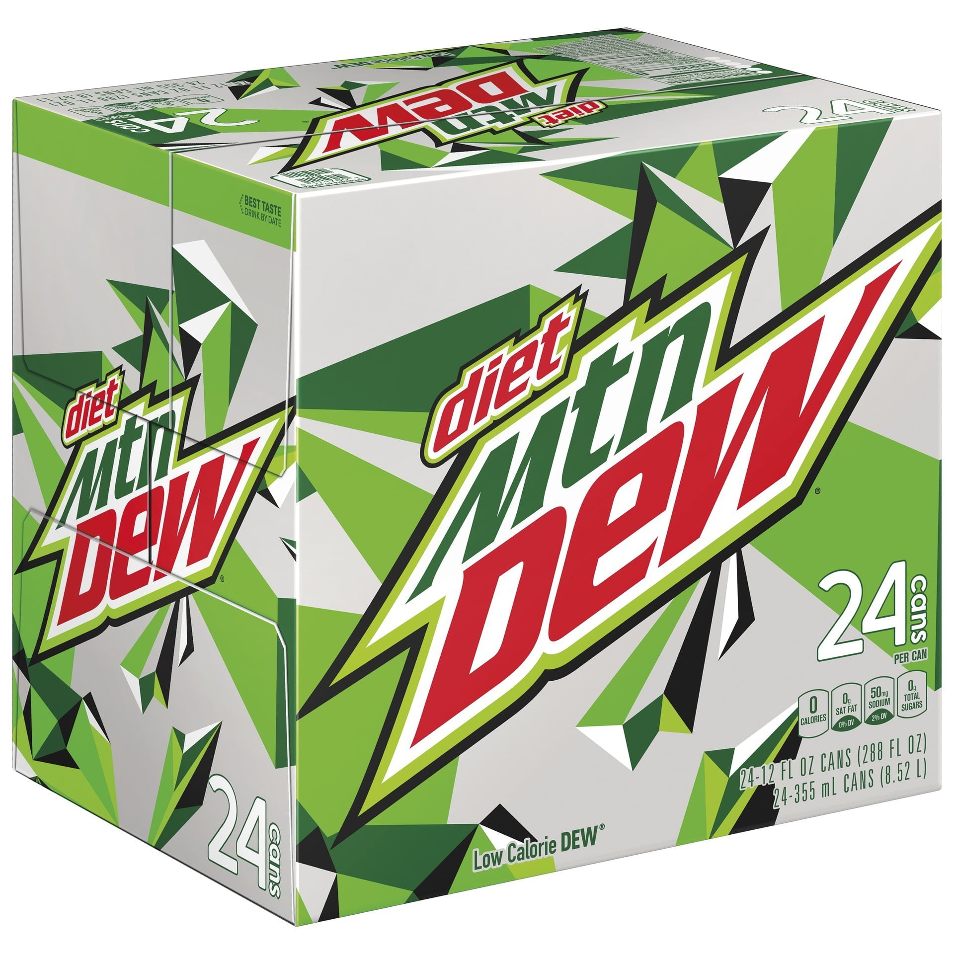 24 Cans Diet Mountain Dew Soda 12 Fl Oz Walmart Com Walmart Com