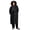 Black, variant on Women's Plus Size Funnel Neck Long Coat