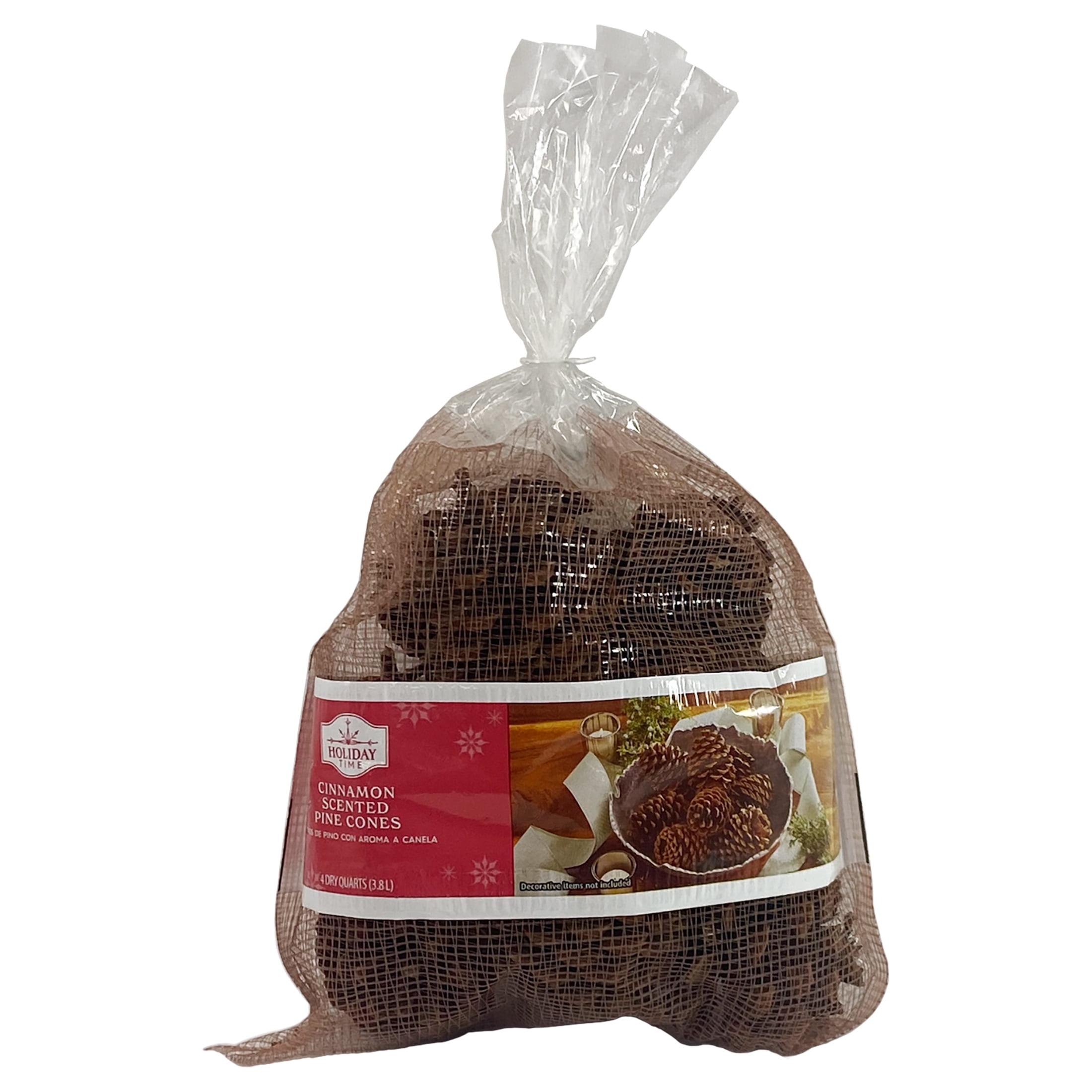(2 pack) Holiday Time Cinnamon Fragranced Brown Pinecones 8oz
