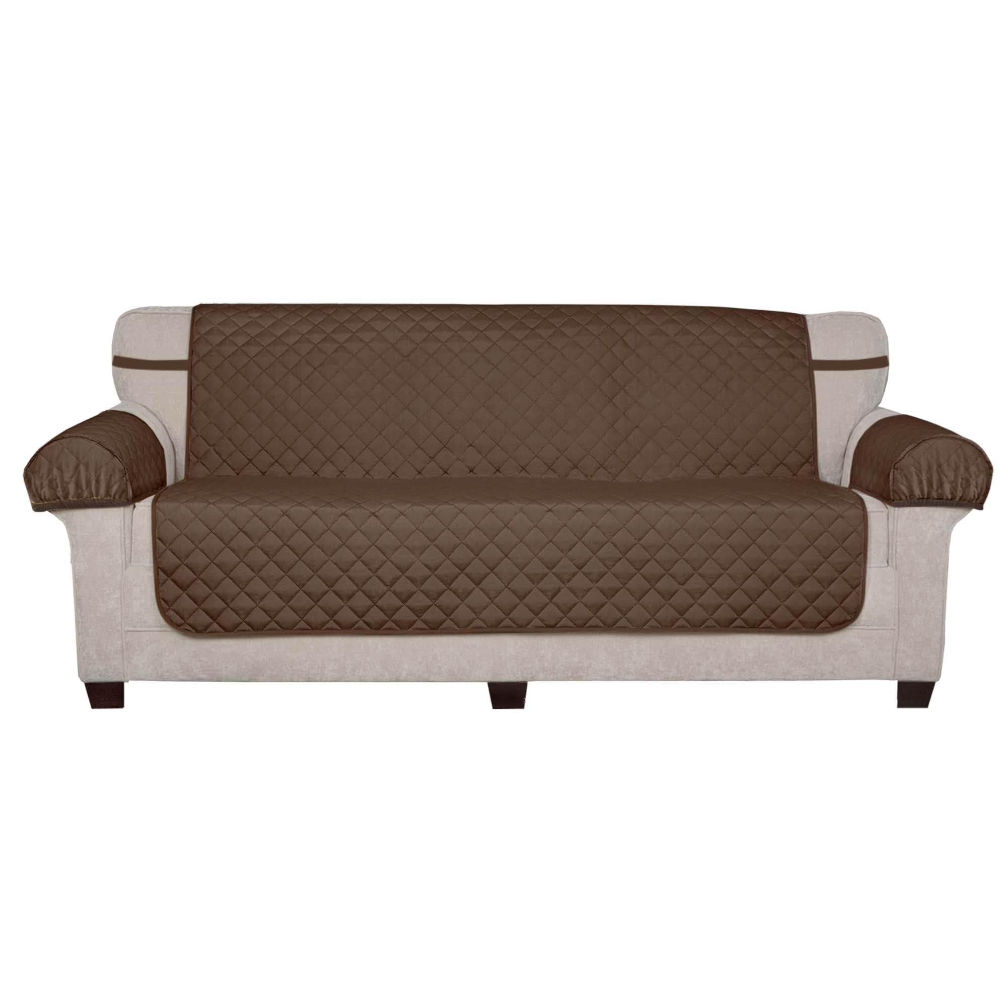 Quilted Sofa Cover Protector Microfiber Furniture Cover Black Sofa Futon Fabric 