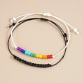 thumbnail image 4 of 2Set Rainbow Pride Bracelets LGBT Bracelets Beaded Gay Pride Bracelet for Women Friendship Bracelets - white, 4 of 6