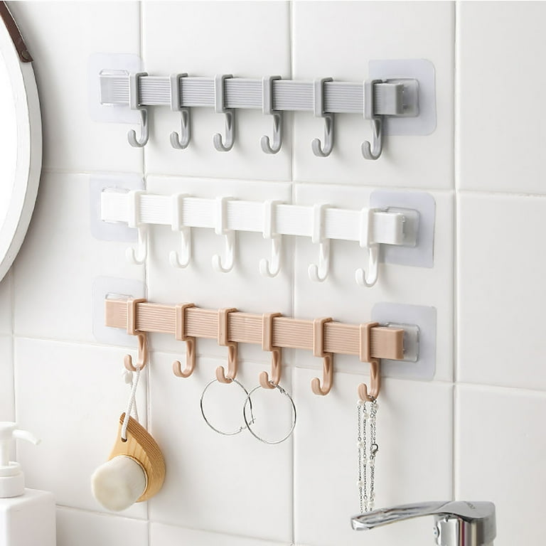 New Multifunctional Punch-free Storage Towel Rack Wall Hooks for Kitch 