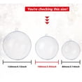 thumbnail image 2 of Bolas navideñas de plástico transparente para bricolaje, bolas decorativas de plástico transparente acrílico para bodas, decoración de fiestas, Navidad (100 mm/3,14'', 10 unidades) JAMW Sencillez, 2 of 5