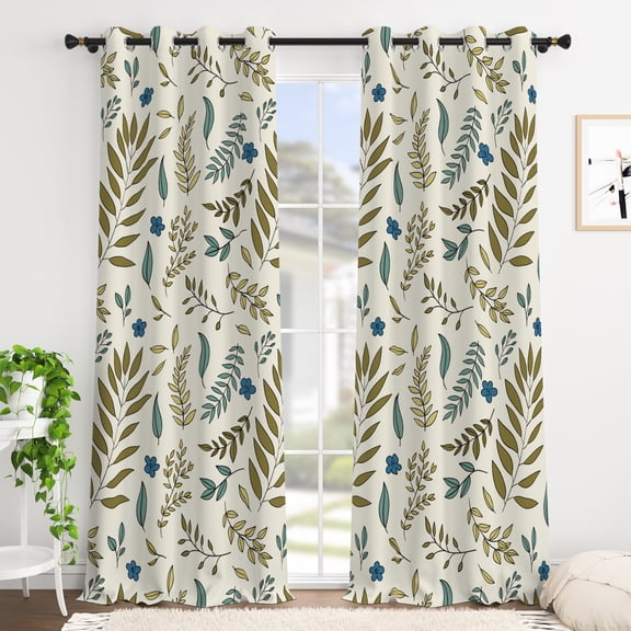 Tchckioa Tribal Sage Green Blackout Curtains,42x63 Inch Grommet Drapes for Living Room,2 Panels