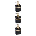 thumbnail image 2 of Ruiboury Distributeur de Savon en Résine Réutilisable pour Table Cuisine Douche Shampoing Salle de Bain Noir 400 ml Ensemble de 3, 2 of 6