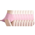 thumbnail image 1 of Posijego 8 Pack Women's Cotton Underwear High Waist Soft Full Coverage Stretch Briefs Panties Multi-pack, 1 of 2