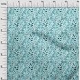 thumbnail image 3 of oneOone Rayon Turquoise Blue Fabric Florals Sewing Craft Projects Fabric Prints By Yard 56 Inch Wide, 3 of 4