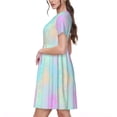 thumbnail image 7 of Spring Summer Dresses for Women 2025 - Yellow Pink Pastel Fishscale Wedding Guest Dresses, Beach Vacation Clothes, Hawaiian Sundresses Casual Short Sleeve Dress for Women with Pockets, 7 of 7