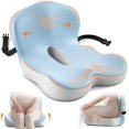 thumbnail image 1 of Cojín de asiento SSPATIOS en forma de L de espuma viscoelástica para alivio del coxis, 1 of 8