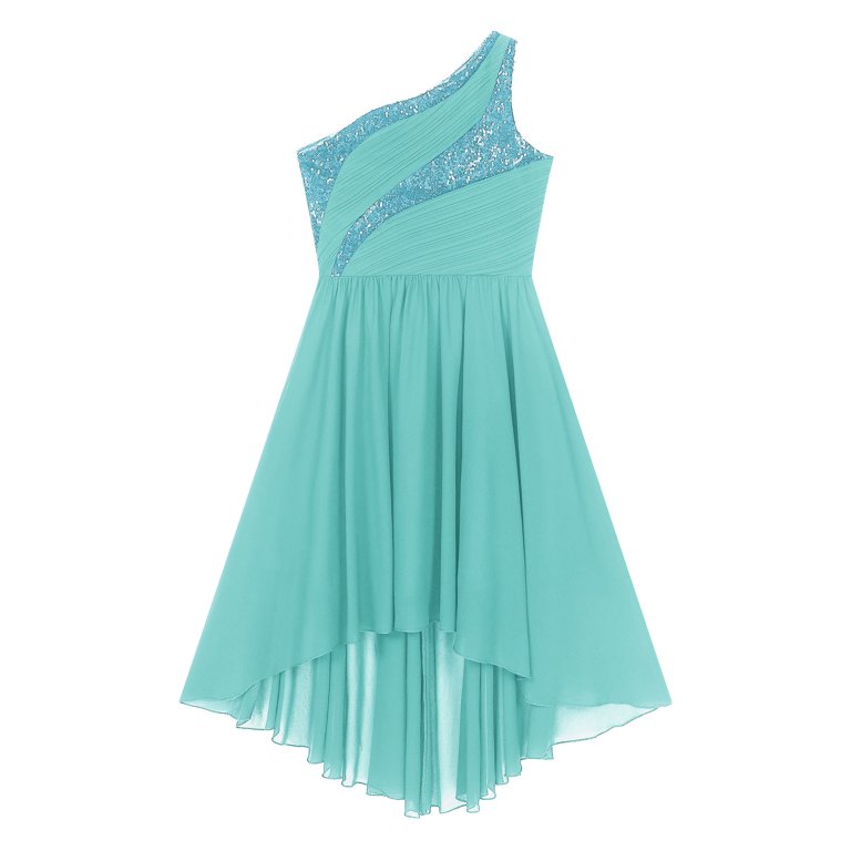 turquoise junior bridesmaid dresses A-Line Sleeveless Long Lace Tulle Junior Bridesmaid Dresses main image 1
