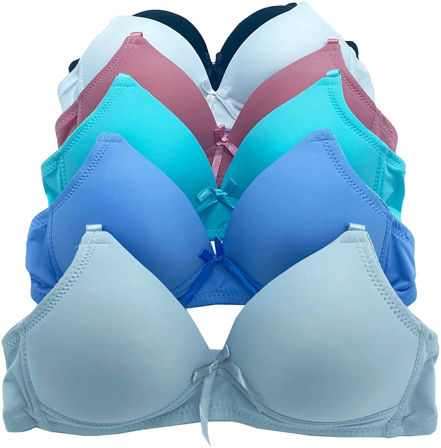 Teenager's Bras Wire Free Teen Girl Junior COTTON Training Bra Soft Cup AA A B 