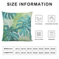 thumbnail image 5 of Qinduosi Teal Green Tropical Leaves Pillow Covers Inch Set of  Watercolor Palm Leaf Summer Outdoor Throw Pillow Covers Botanical Plants Pillow Cases Linen Cushion Covers for Couch Home Decor, 5 of 5