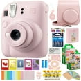 thumbnail image 1 of FUJIFILM INSTAX MINI 12 Instant Film Camera |Blossom Pink Bundled with INSTAX Mini Instant Film |20 Exposures + Instax 8-in-1 Caiul Bundle + Varta AA Batteries + Microfiber Cleaning Cloth (5 Items), 1 of 8