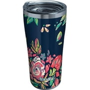Tervis Triple Walled Live Bold Bouquet Insulated Tumbler Cup Keeps Drinks Cold & Hot, 20oz, Stainless Steel