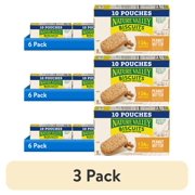 (3 pack) Nature Valley Biscuit Sandwiches, Peanut Butter, Snack Bars, 10 Bars, 13.5 oz