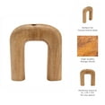 thumbnail image 6 of Wood Vase Mango Wood Arch Shape Modern Minimalist Design, 6 of 13