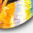 thumbnail image 3 of Designart 'Little Boat By Lighthouse During Evening Glow' Nautical & Coastal Circle Metal Wall Art 23x23 - Disc of 23, 3 of 5