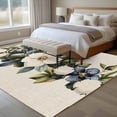 thumbnail image 5 of Spring Flower Area&nbsp;Rug 6x9ft Vintage Blue Floral Plant Watercolor Linen Texture Non-Slip&nbsp;Washable Square&nbsp;Rugs Soft Felt Indoor Floor Mat for Bedroom Kitchen Living Room Bathroom, 5 of 9