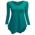 thumbnail image 1 of CHOK Tunique Longue à Manches Longues Col en V pour Femmes Robe T-Shirt, 1 of 5