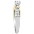thumbnail image 2 of 0.85ct Two-Tone Bypass Pave set diamond enegagment Ring (G-H/I1-I2) 14K White and Yellow Gold, 2 of 3