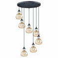 thumbnail image 2 of Vaxcel Elby Bronze Mini Pendant Ceiling Light Mercury Glass, 2 of 5