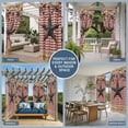 thumbnail image 5 of 1 Panel Outdoor Curtains for Patio Waterproof 54"x95" Texas Star Farmhouse Weatherproof Privacy Outsides Curtains, Rustic Red Plaid Berry Wooden Grommet Thermal Drapes for Cabana Porch Pergola, 5 of 8