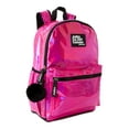 thumbnail image 3 of Justice Girls 17" Laptop Backpack with Pom Pom Dangle, Iridescent Pink, 3 of 6