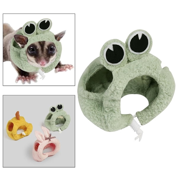 Sombrero de animales pequeños, bonito sombrero para mascotas, sombrero ajustable para mascotas, sombrero de hámster para reptiles, ropa de roedores, , VERDE, l Salvador Dali Sombrero de hámster