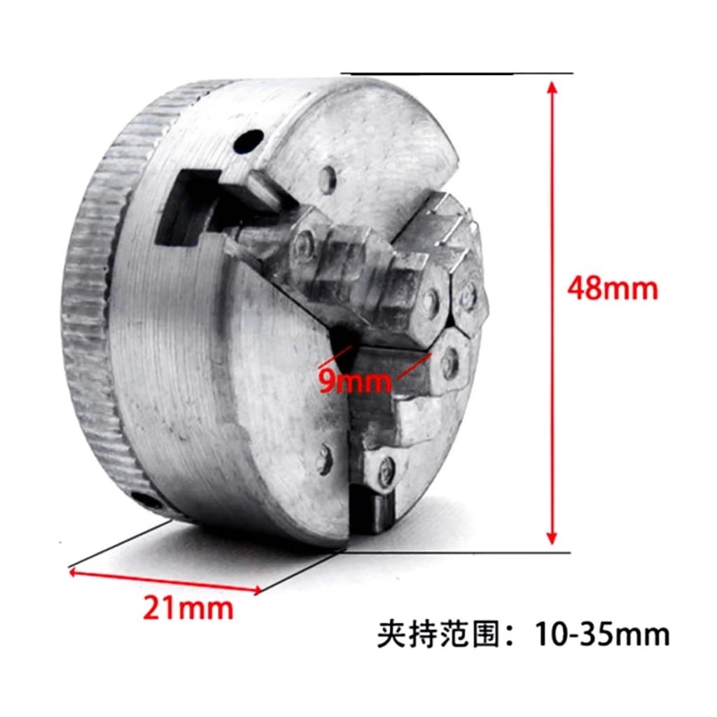 Tizuqe Zinc Alloy 3-Jaw Self Centering Lathe Chuck with Connecting Rod for Drilling