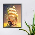 thumbnail image 3 of Pintura de diamante 5D DIY kit de barco botánico con taladro redondo completo decoración del hogar 30x40cm, 3 of 9