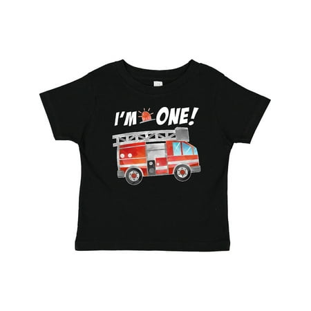 

Inktastic I m 1 Fire Truck 1st Birthday Gift Baby Boy or Baby Girl T-Shirt
