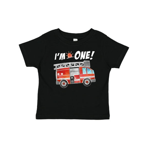 Inktastic I'm 1 Fire Truck 1st Birthday Boys or Girls Baby T-Shirt