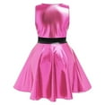 thumbnail image 3 of Kiijoy Girl's Shiny Metallic Party Dress Sleeveless Dance Fit and Flare Dress Dress, 3 of 3