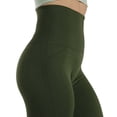 thumbnail image 5 of Homma Activewear Thick High Waist Tummy Compression Slimming Body Leggings Pant (Large, Olive), 5 of 7