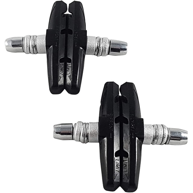 2 pares de frenos de bicicleta, frenos de bicicleta, pinzas, frenos tipo V, pastillas de freno VTC para bicicleta de montaña, pastillas de freno para bicicleta con tuercas, negro