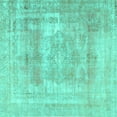 thumbnail image 1 of Ahgly Company Machine Washable Indoor Square Persian Turquoise Blue Traditional Area Rugs, 4' Square, 1 of 4