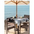 thumbnail image 2 of Outdoor Tablecloth with Umbrella Hole and Zipper, Black Christmas Square Table Cloth 54x54 Inch Waterproof Tablecloth, Xmas Winter Snowman Snowflakes Trees Picnic Table Cover for Patio Camping, 2 of 7