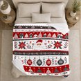 thumbnail image 5 of Ugly Sweater Christmas Pattern, Festive Holiday Scene, Warm Flannel Blanket for Living Room and Reading Nook with Detailed Artwork, Art Lovers Christmas Gift, Festive Home Decor, 5 of 9