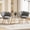 Gray, variant on FervorFurn Velvet Vanity Chair with Back, Mid-Century Modern Small Accent Chair for Living Room, Golden Metal Legs Upholstered Makeup Chair, 1Pcs Bedroom Armchair.