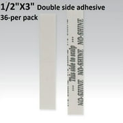 No Shine Tape 1/2 inch wide X 3 inch Long  Straight strip  by Walker Tape Co.