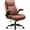 Brown, variant on Office Desk Chair, Big and Tall Leather Gaming Chair with Footrest, Wide Ergonomic Comfy Executive High-Back Reclining Computer Chairs, Swivel Rolling Wheels and Padded Lumbar Support, Gray