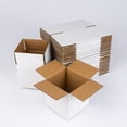 thumbnail image 2 of 200 4x4x4 White Cardboard Paper Boxes Stackable Mailing Packing Shipping Box Corrugated..., 2 of 2