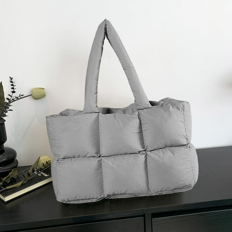 Coollooc Puffer Tote Bag, Quilted Puffy Purse, Cute Padded Coollooc Puffer Tote Bag, Quilted Puffy Purse, Cute Padded