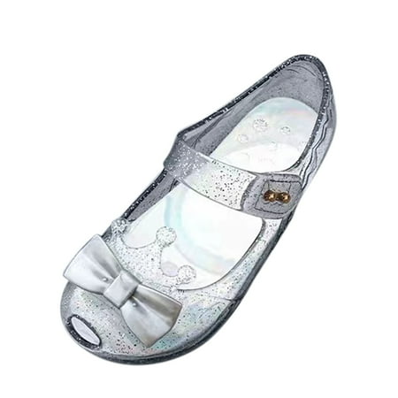 

WuLIQna Girls Pearl Butterfly-Knot Single Princess Shoes Sandals Bling Dress Shoes Big Kids Children Girls Closed Toe Low Heeled Thick Heeled High Heels Princess Shoes Party Wedding Daily Shoes