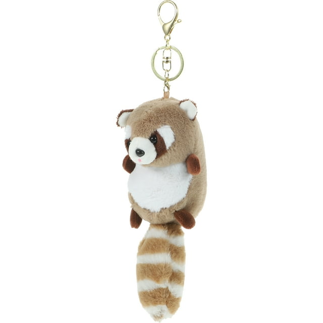 EeaseCA Decorative Keychain Bag Pendant Phone Hanging Keychain Stuffed Raccoon Keyring