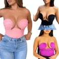 thumbnail image 5 of Txlixc Blusa cilíndrica para mujeres, blusa de cintura de color sólido sin tirantes y sin mangas Txlixc chic, 5 of 5