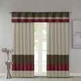 thumbnail image 4 of Madison Park Amherst Polyoni Pintuck Window Valance in Red, 4 of 5