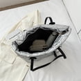 thumbnail image 2 of Bolso de celosía de diamantes para mujer, bolsa de compras para exteriores, ligera, de gran capacidad, 2 of 9