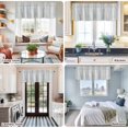thumbnail image 5 of Vintage Stripes Farmhouse Short Window Curtain Valances, Retro Minimalist Lines Pattern Light Blue Rod Pocket Kitchen Valances for Living Room Bedroom Bathroom Cafe 54" x 18", 5 of 8
